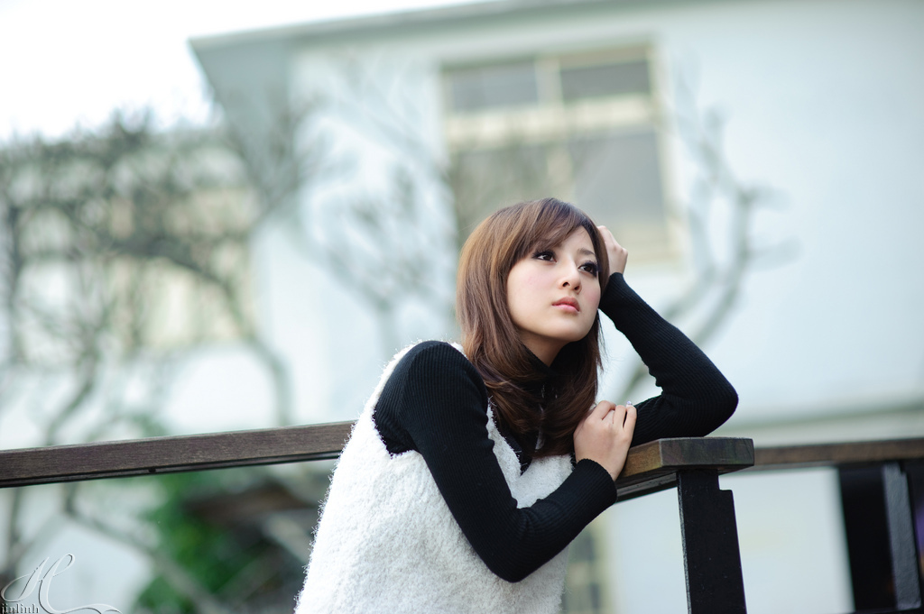 台湾网络美女果子mm小清新街拍照