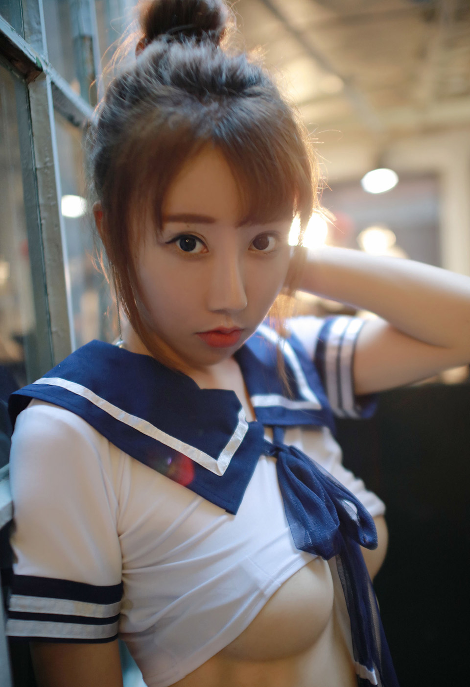 夏笑笑极具诱惑力的学生装私房魅惑