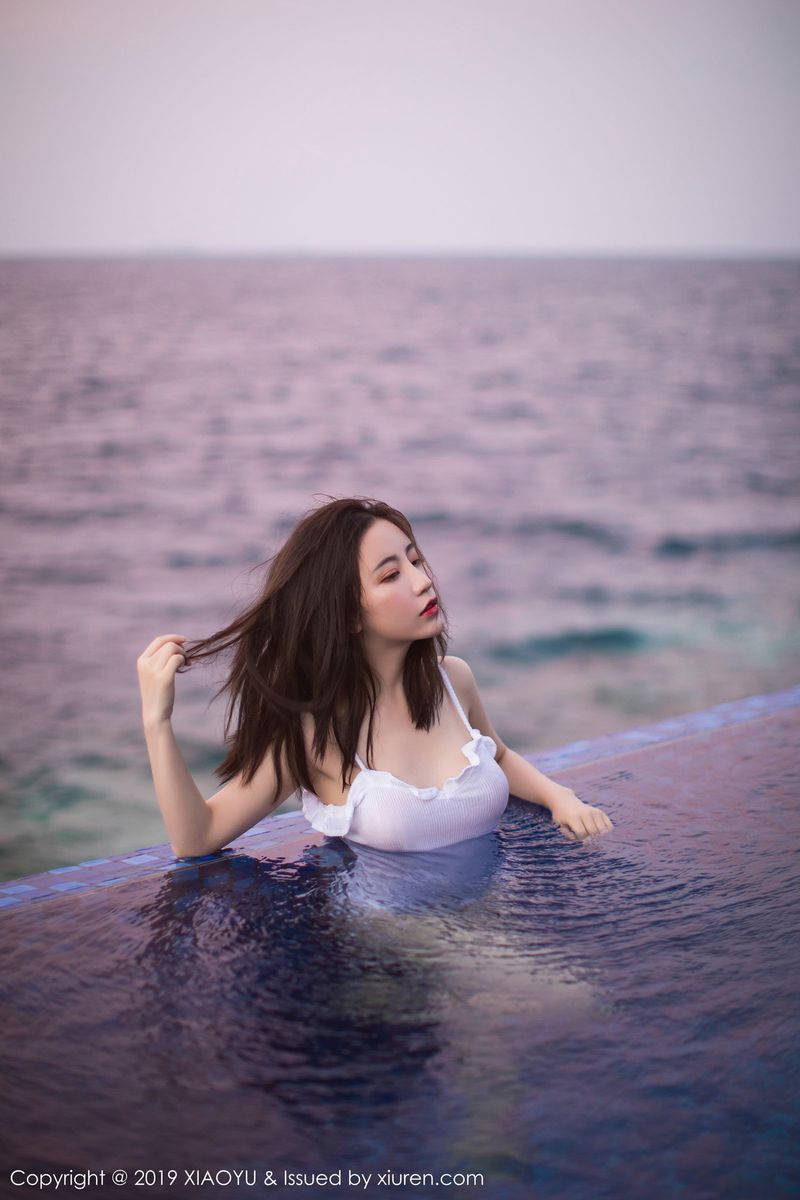 语画界性感女神绯月樱Cherry美胸翘臀湿身诱惑马尔代夫旅拍