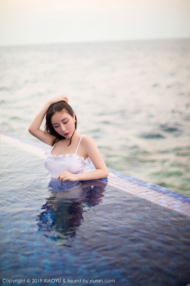 语画界性感女神绯月樱Cherry美胸翘臀湿身诱惑马尔代夫旅拍