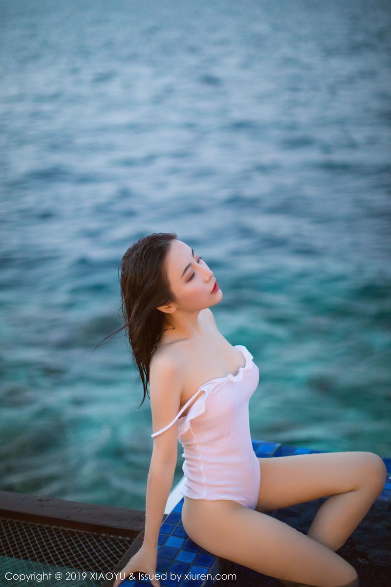 语画界性感女神绯月樱Cherry美胸翘臀湿身诱惑马尔代夫旅拍