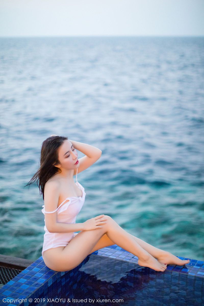 语画界性感女神绯月樱Cherry美胸翘臀湿身诱惑马尔代夫旅拍