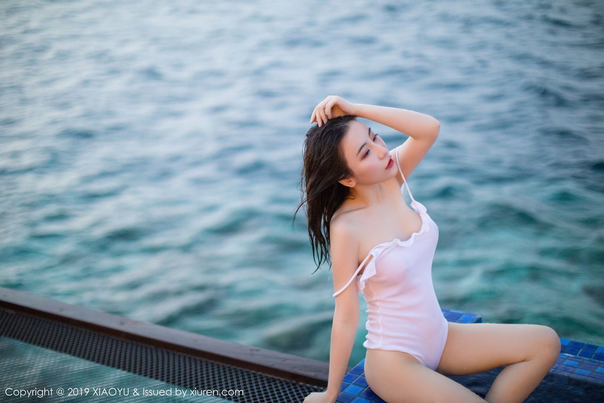 语画界性感女神绯月樱Cherry美胸翘臀湿身诱惑马尔代夫旅拍