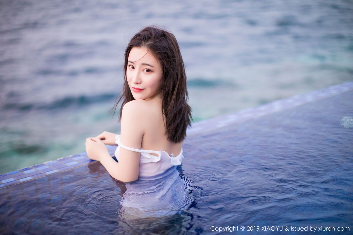 语画界性感女神绯月樱Cherry美胸翘臀湿身诱惑马尔代夫旅拍