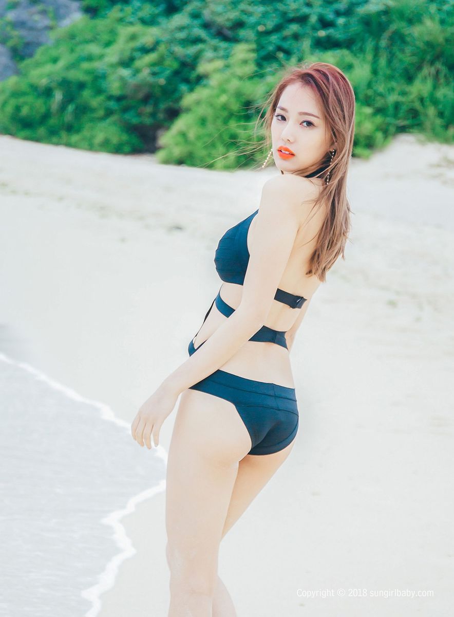 阳光宝贝台湾美女模特林薇多比基尼诱惑南岛冲绳性感写真