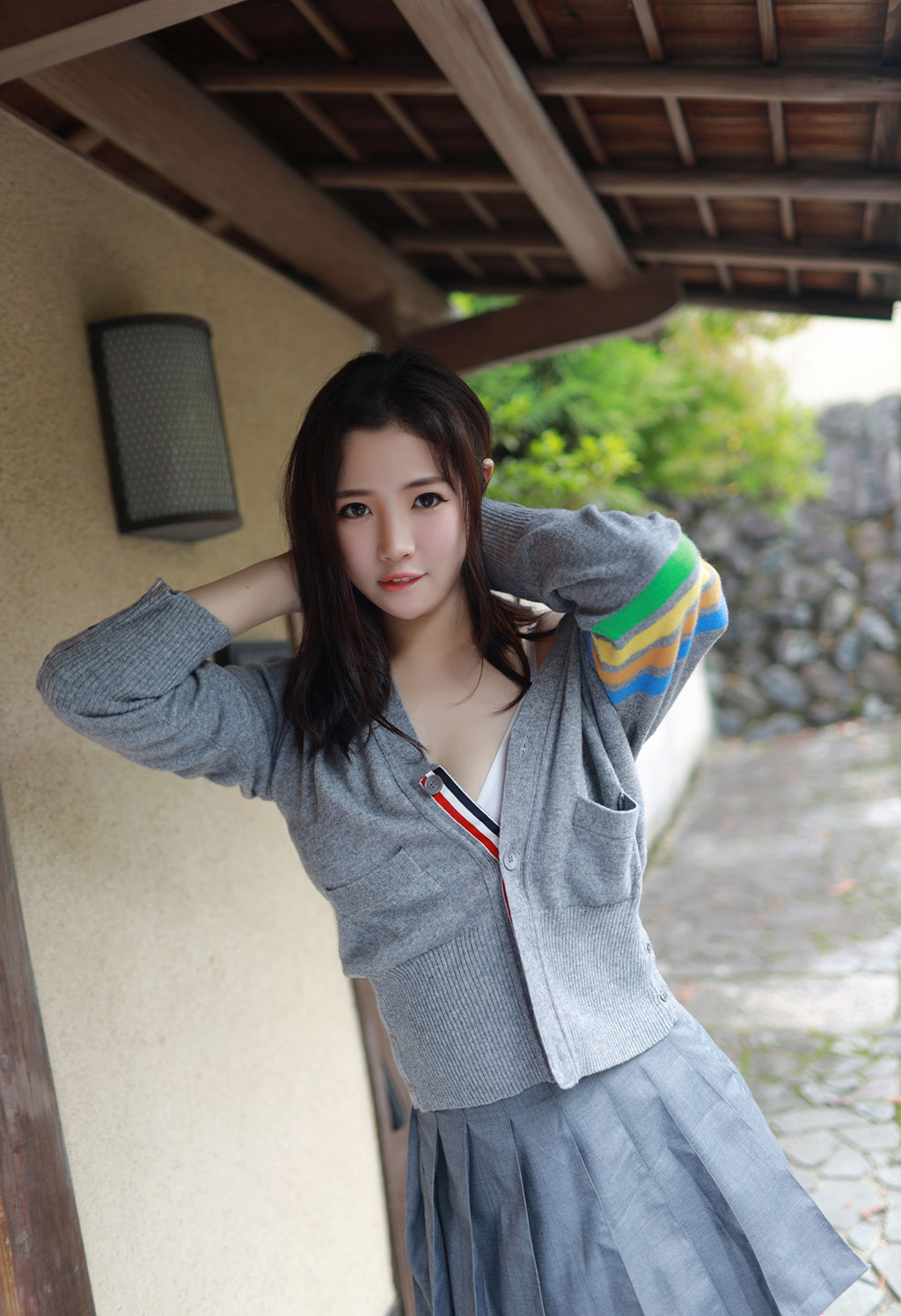 徐cake清纯不失性感的学院风