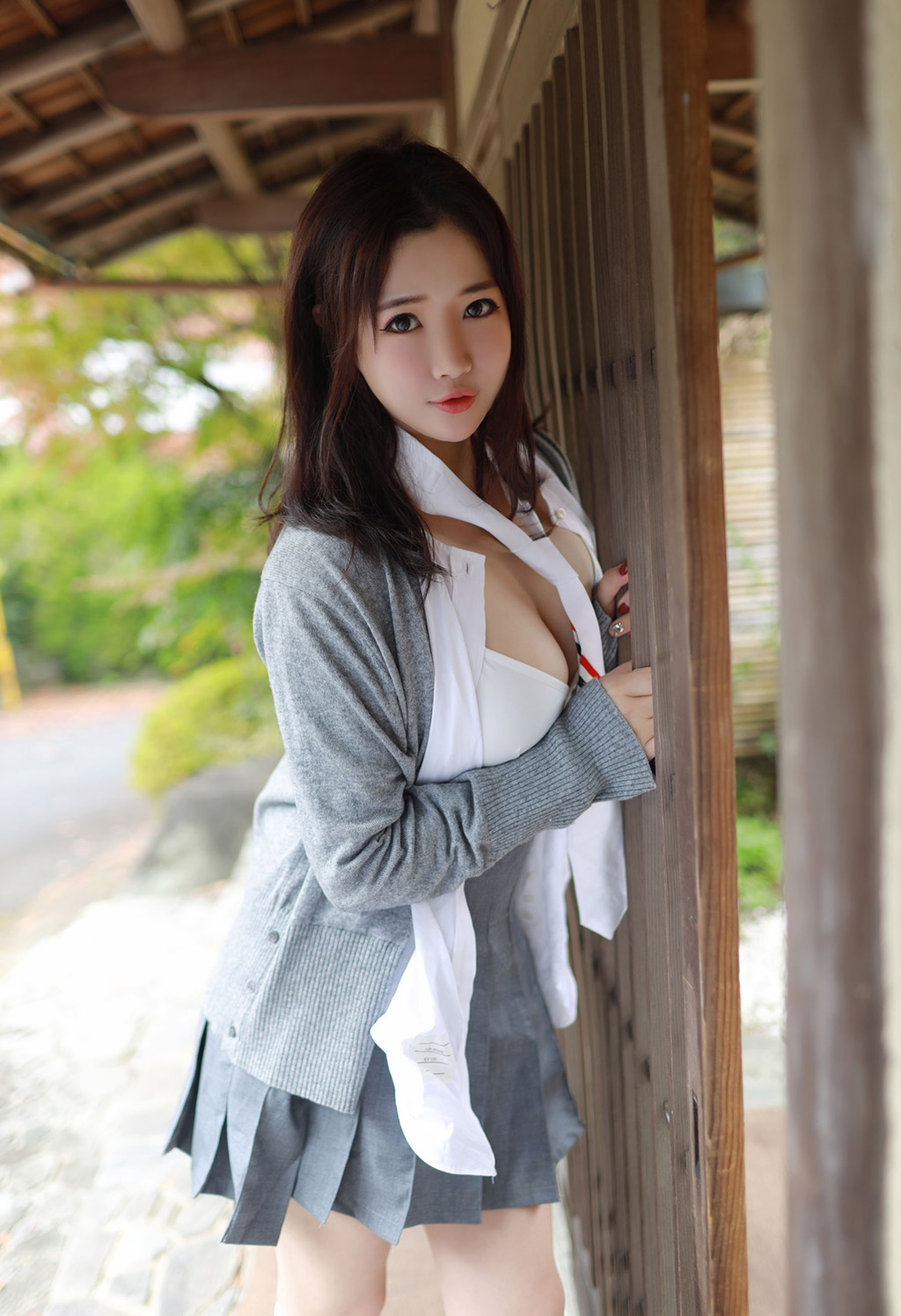 徐cake清纯不失性感的学院风