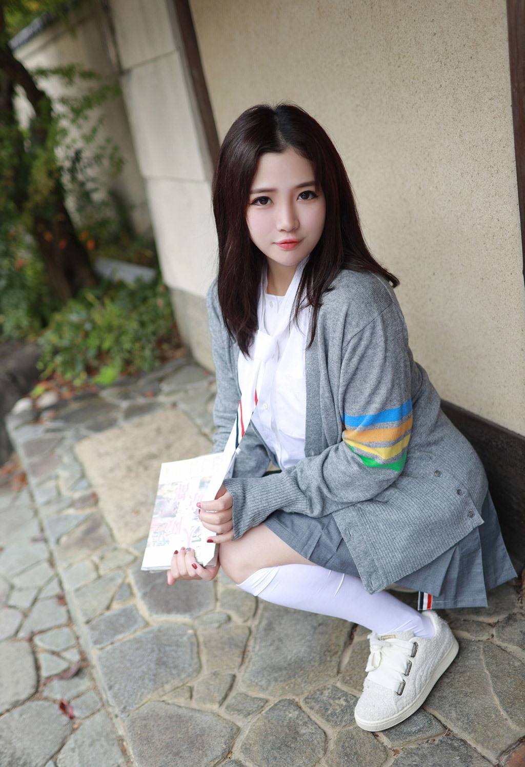 徐cake清纯不失性感的学院风