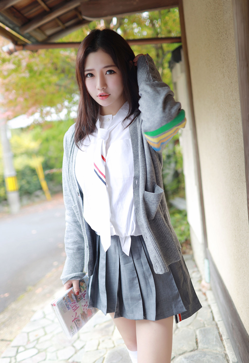 徐cake清纯不失性感的学院风