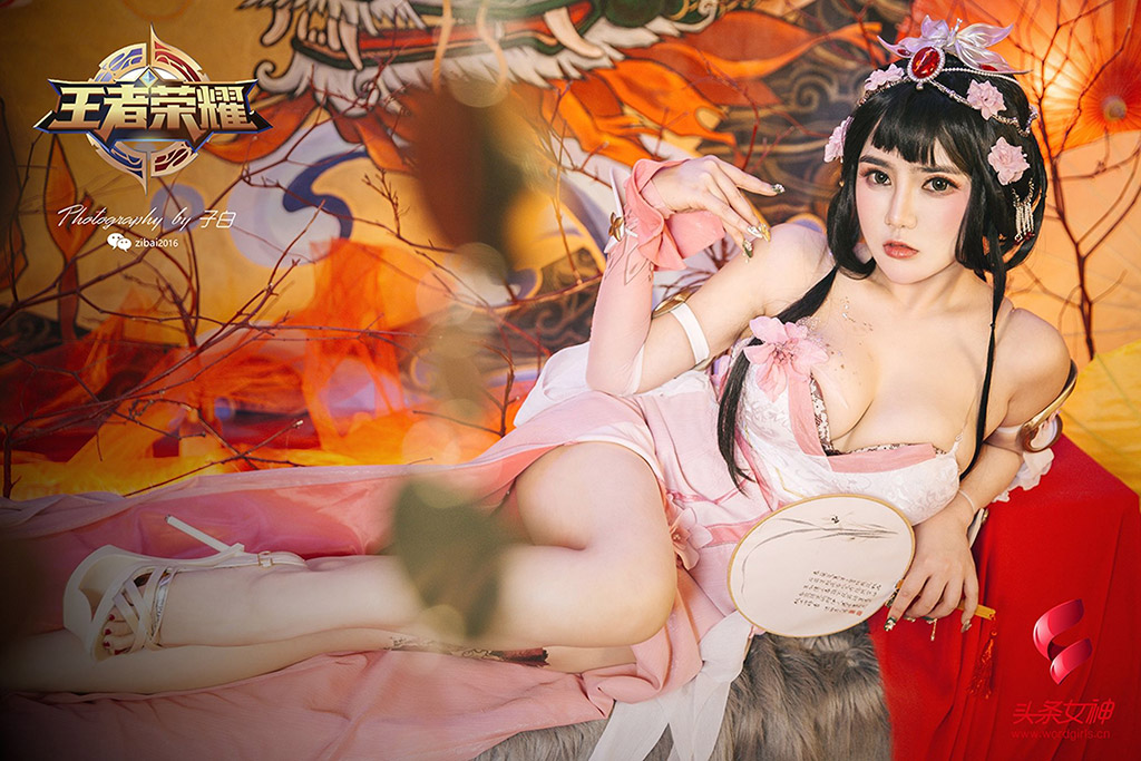 性感温心怡演绎妖艳王者甄姬