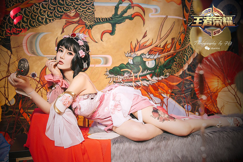 性感温心怡演绎妖艳王者甄姬