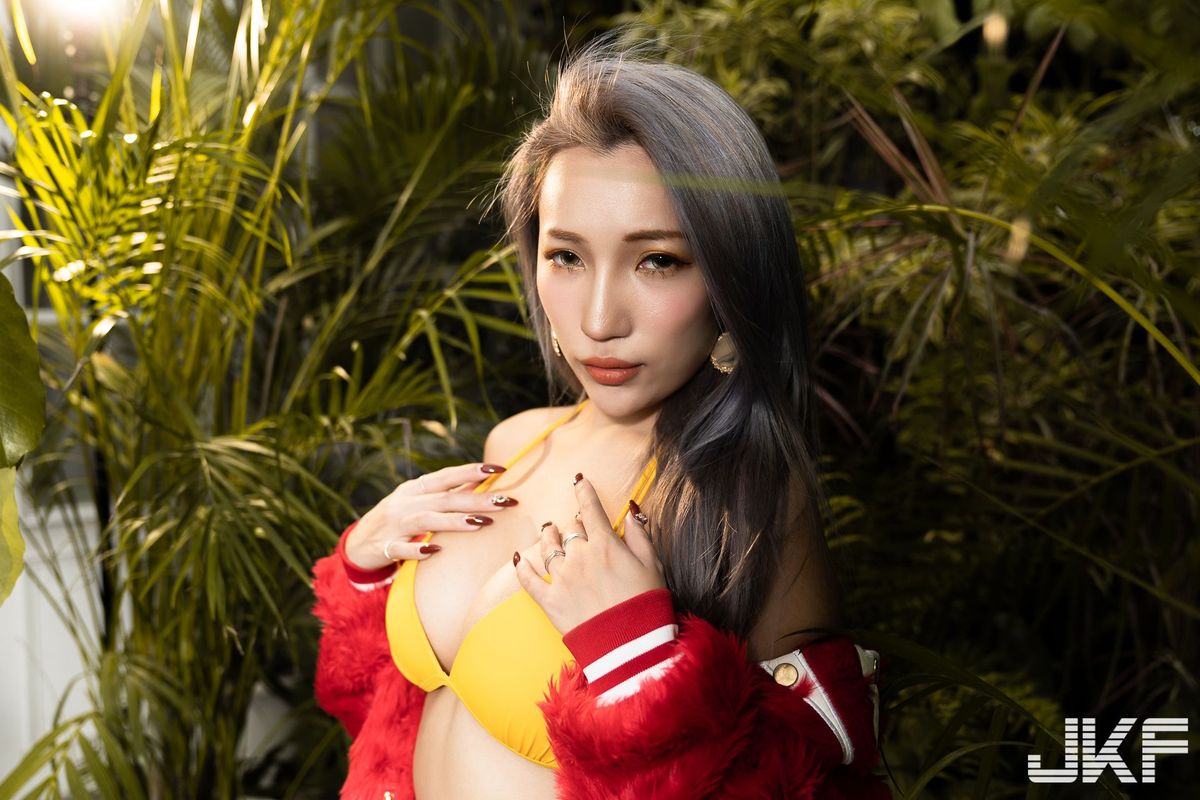 JKF美女模特韵韵34G火辣身材波涛胸涌内衣诱惑福利写真