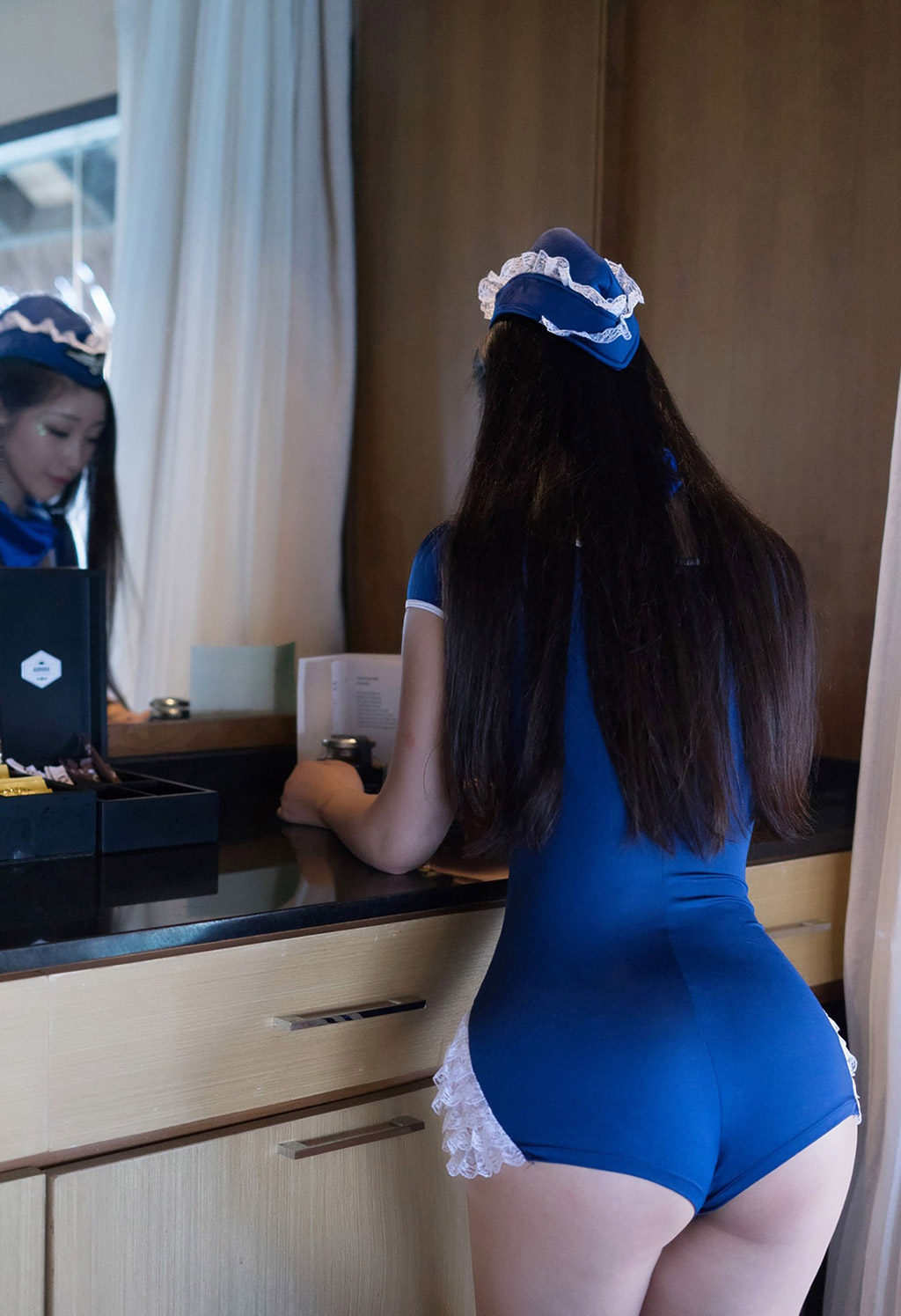 妲己Toxic温柔性感的空乘制服系列