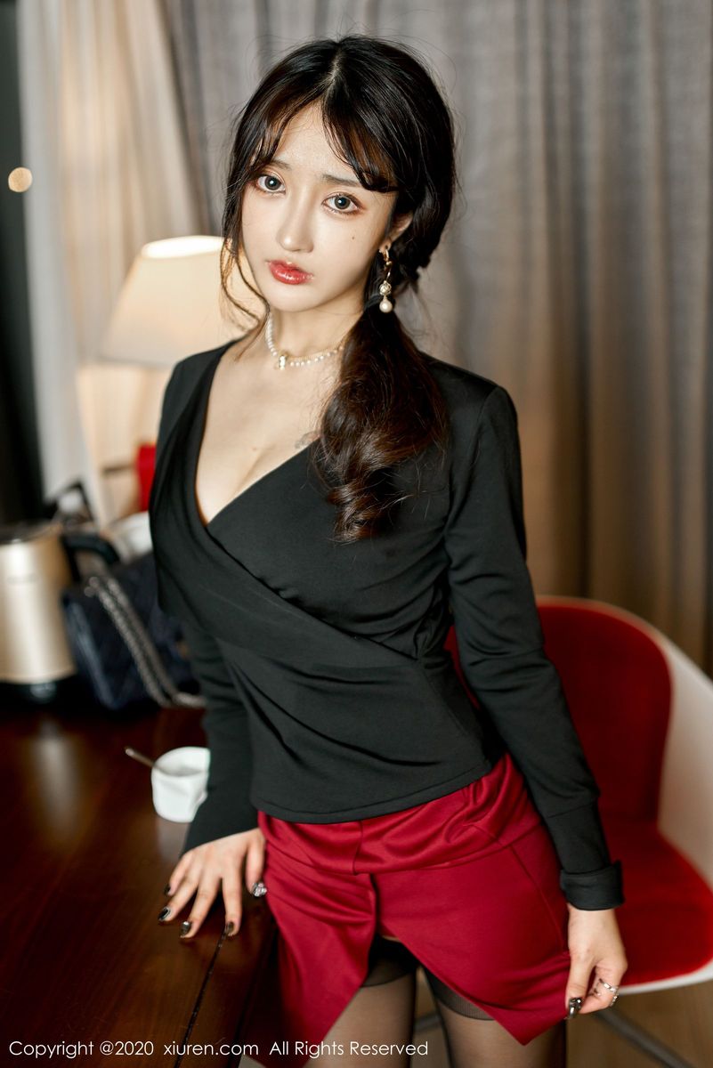 秀人网美女模特Betty林子欣中国红内衣主题系列新春特辑