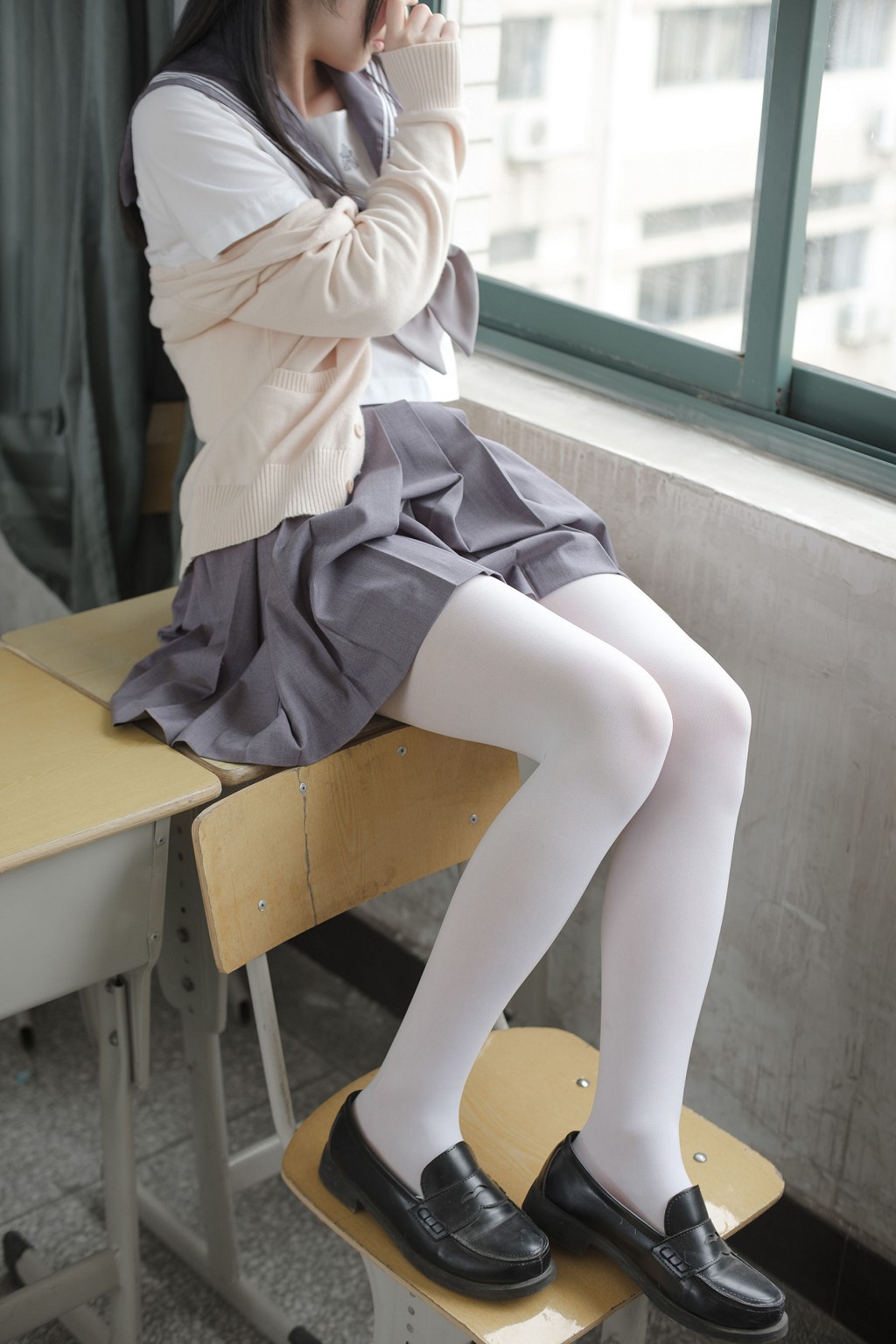 《JK校服白丝》 [森萝财团] X-017 写真集[99P]