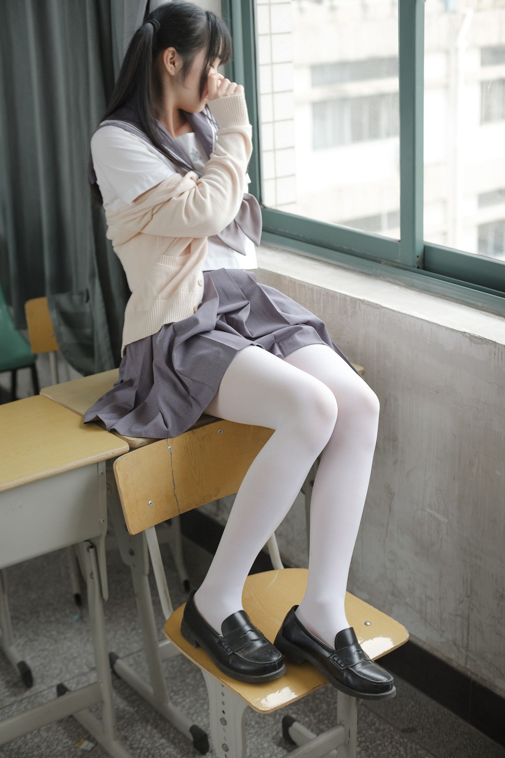 《JK校服白丝》 [森萝财团] X-017 写真集[99P]