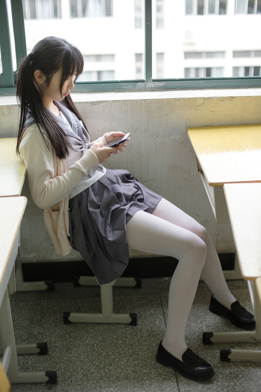 《JK校服白丝》 [森萝财团] X-017 写真集[99P]