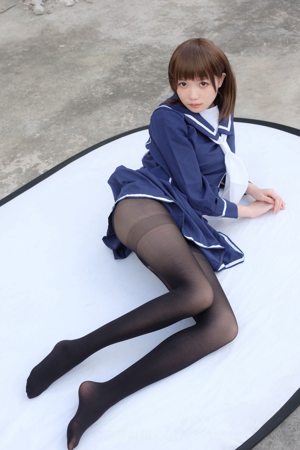 《天台黑丝水手服》 [森萝财团] X-043 写真集[110P]