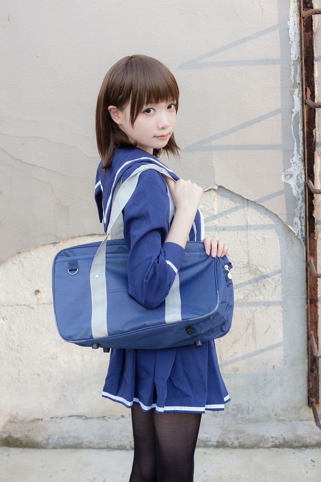 《天台黑丝水手服》 [森萝财团] X-043 写真集[110P]