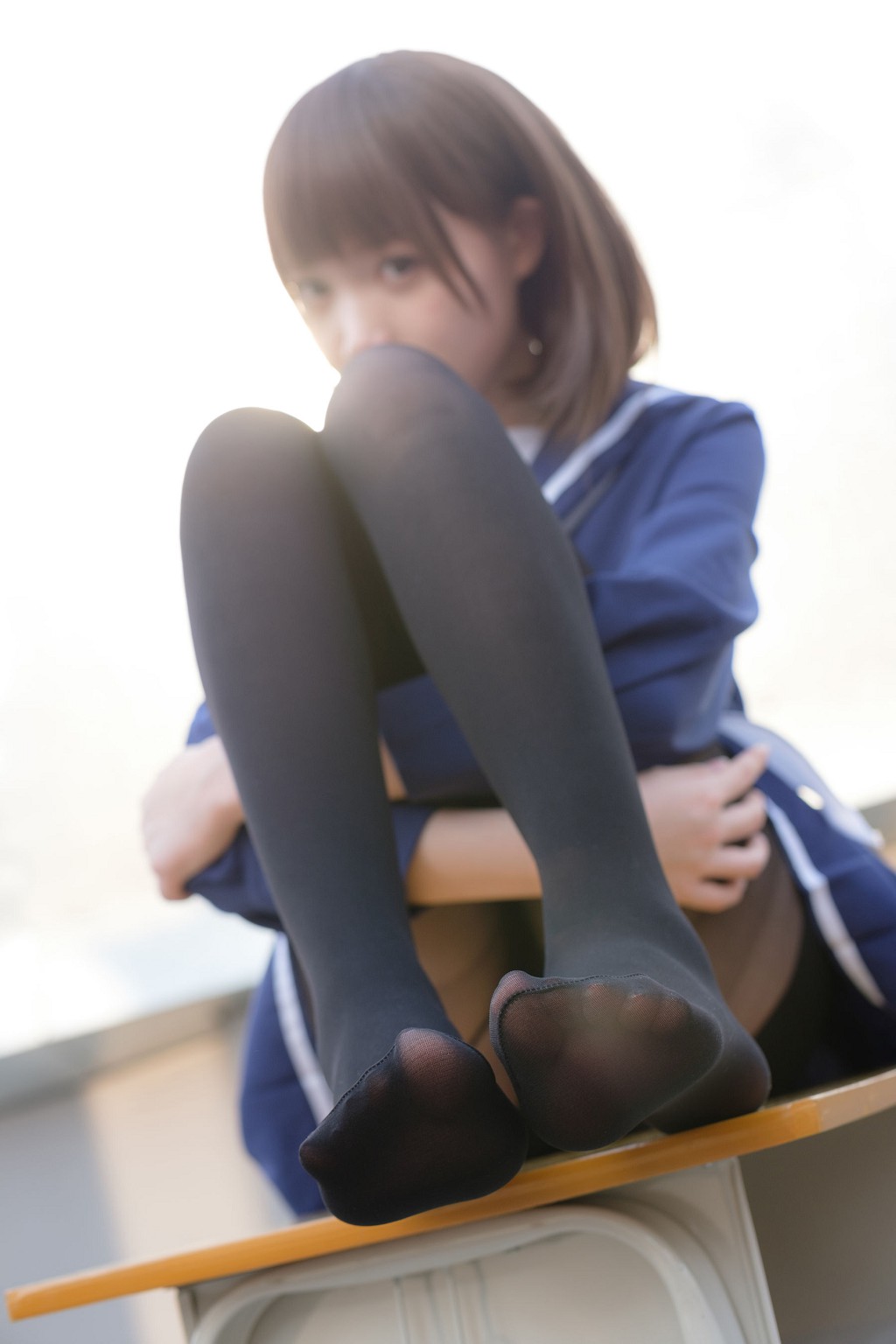 《天台黑丝水手服》 [森萝财团] X-043 写真集[110P]