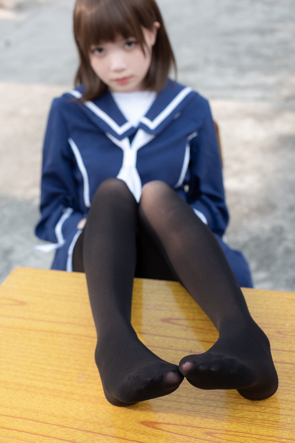 《天台黑丝水手服》 [森萝财团] X-043 写真集[110P]