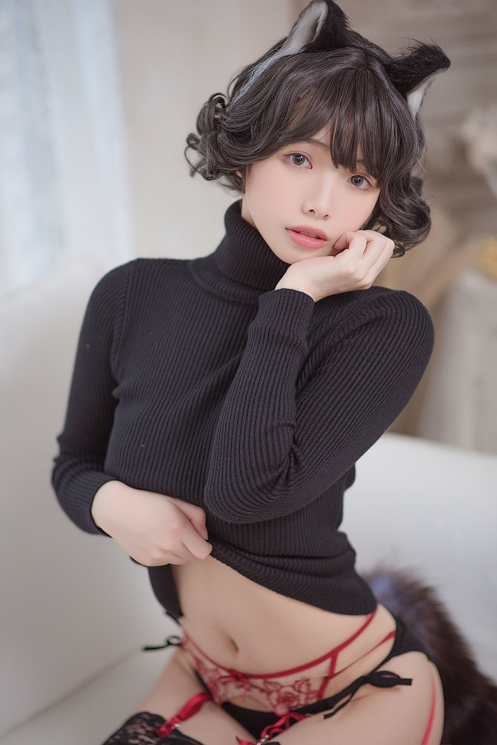 雯妹不讲道理《黑猫内衣》 [COSPLAY福利] 写真集[31P]