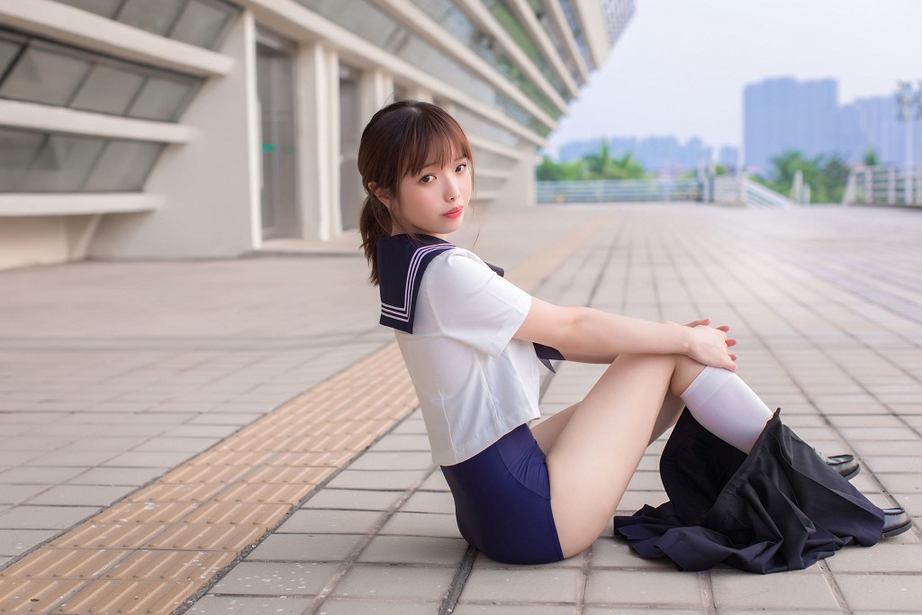 COSER雯妹《JK+白丝+死库水》  [COSPLAY福利] 写真集[20P]