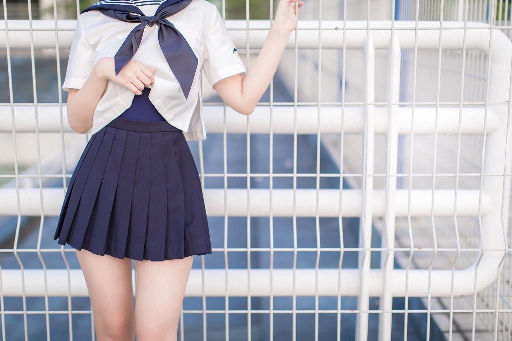 COSER雯妹《JK+白丝+死库水》  [COSPLAY福利] 写真集[20P]