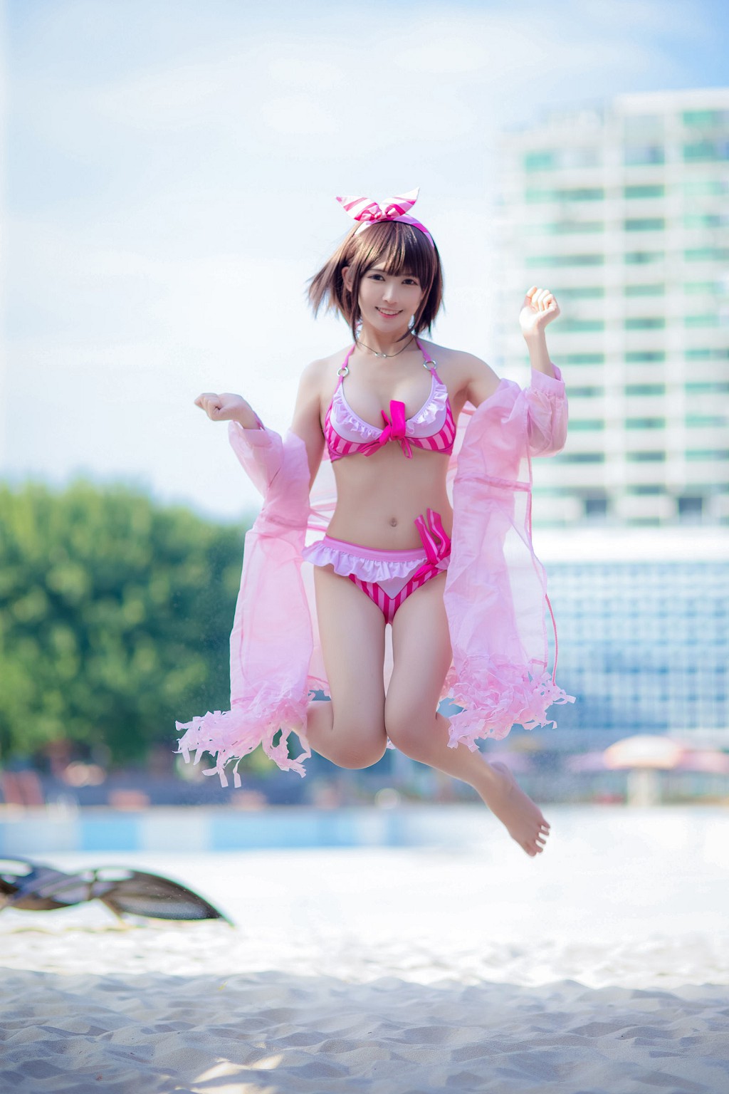 鳗鱼霏儿《加藤惠 粉色泳装》 [COSPLAY美女] 写真集[20P]