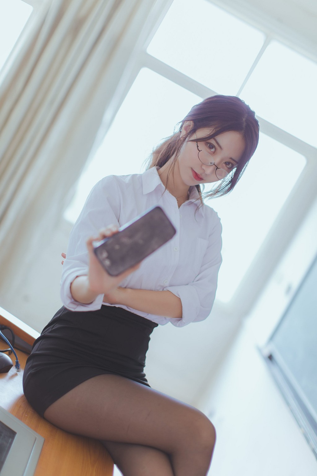 COSER黑川《黑丝教师》  [COSPLAY福利] 写真集[43P]