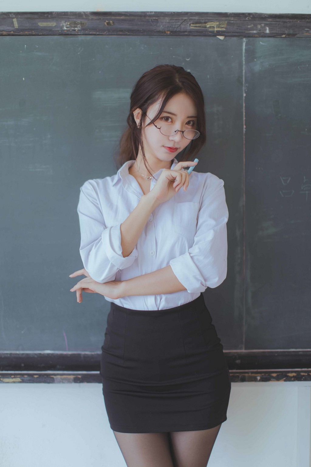 COSER黑川《黑丝教师》  [COSPLAY福利] 写真集[43P]