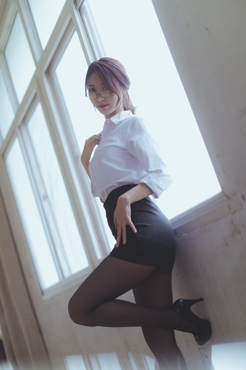 COSER黑川《黑丝教师》  [COSPLAY福利] 写真集[43P]