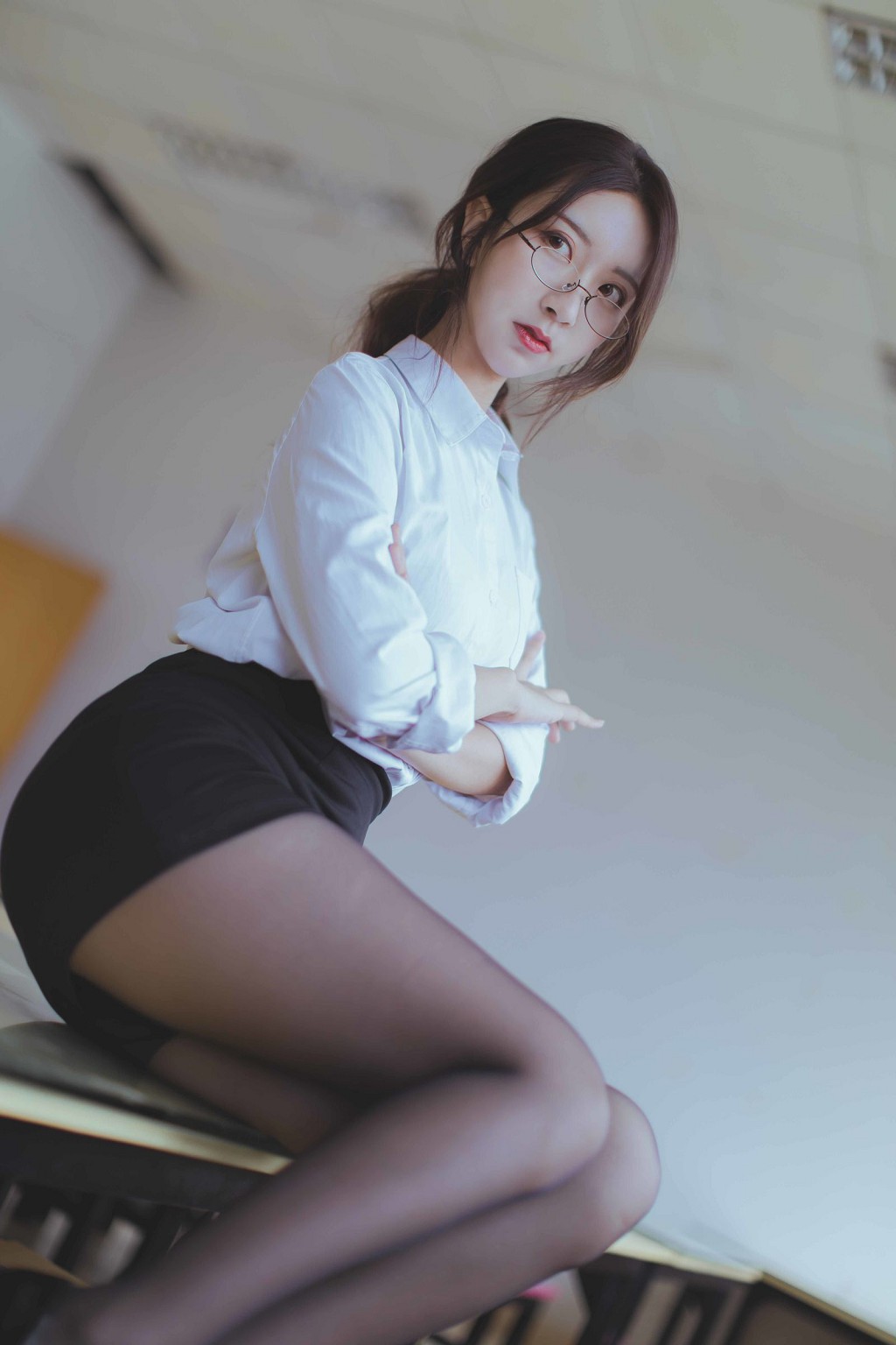 COSER黑川《黑丝教师》  [COSPLAY福利] 写真集[43P]