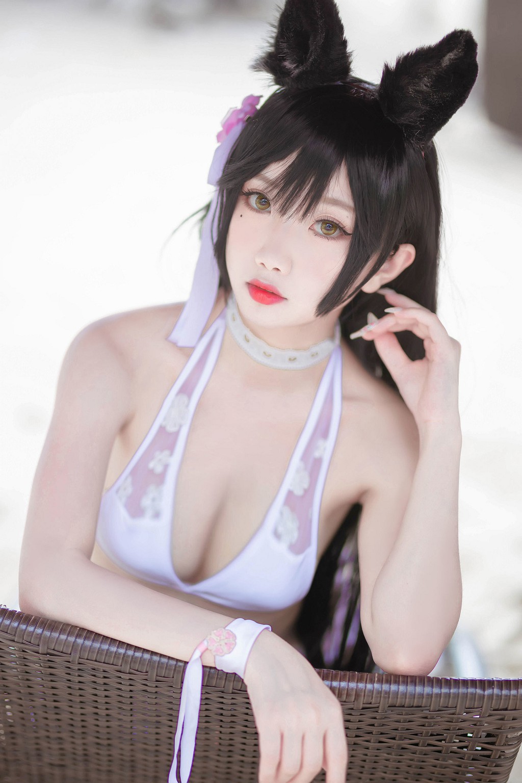 鬼畜瑶在不在w《泳装猫女外拍》 [COSPLAY福利] 写真集[17P]