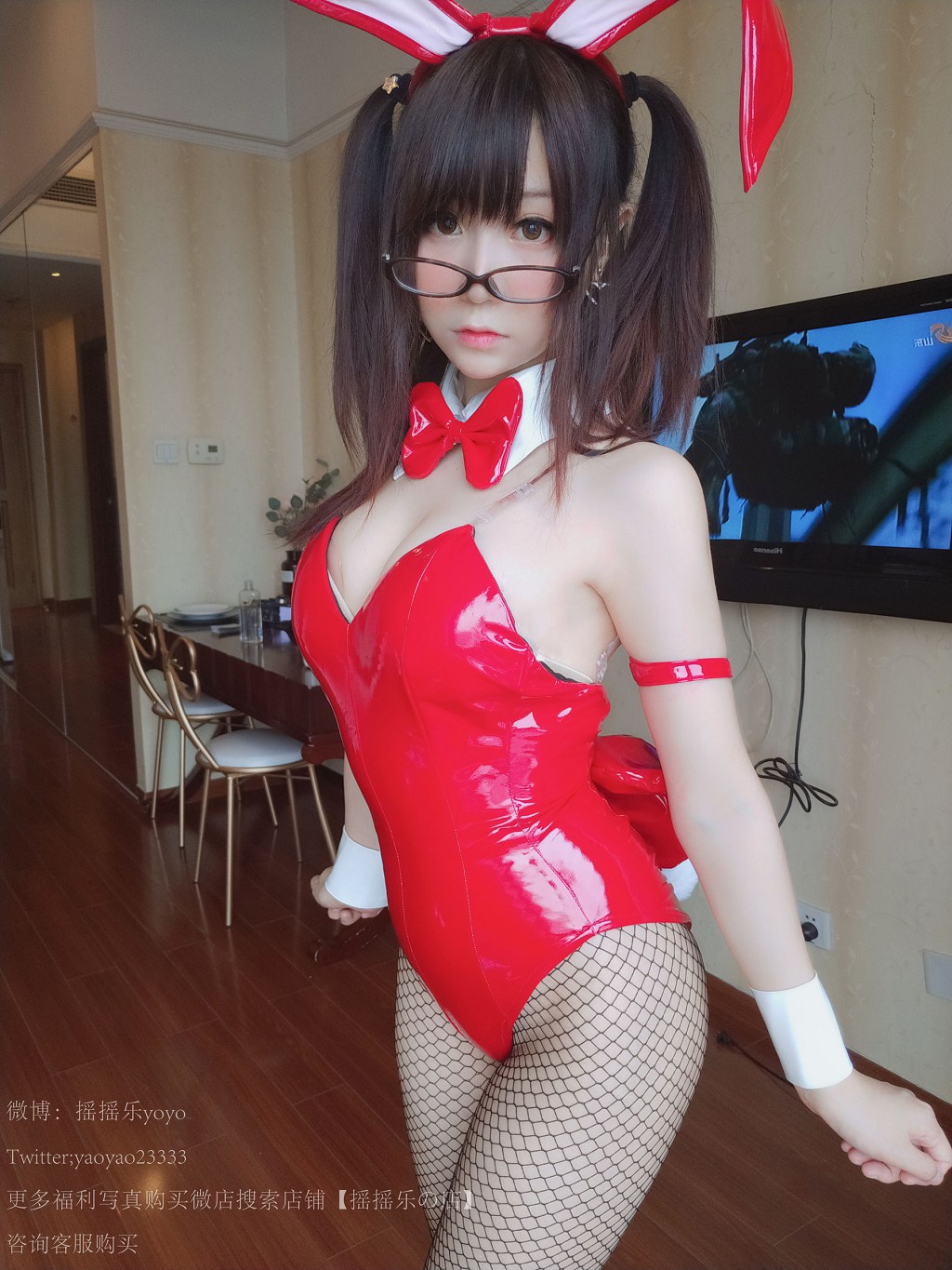 摇摇乐yoyo《兔女郎黑网袜》 [Cosplay美女] 写真集[120P]