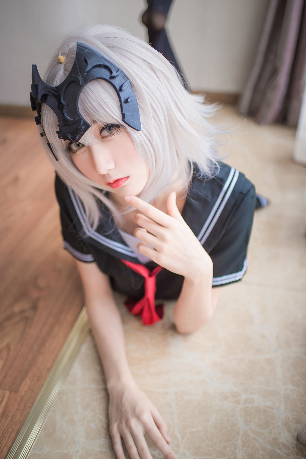 人气COSER木绵绵OwO《贞德（黑）》 [Cosplay福利] 写真集[23P]