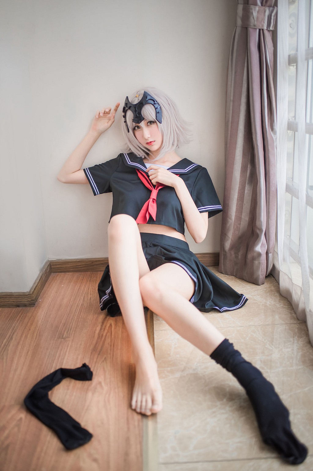 人气COSER木绵绵OwO《贞德（黑）》 [Cosplay福利] 写真集[23P]