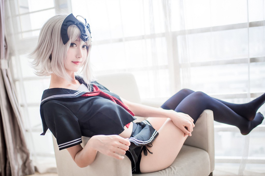 人气COSER木绵绵OwO《贞德（黑）》 [Cosplay福利] 写真集[23P]