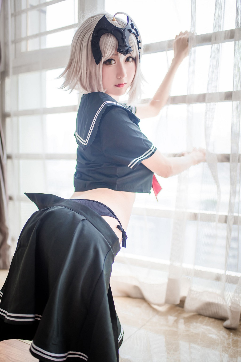 人气COSER木绵绵OwO《贞德（黑）》 [Cosplay福利] 写真集[23P]