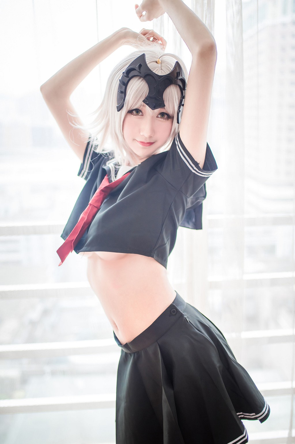 人气COSER木绵绵OwO《贞德（黑）》 [Cosplay福利] 写真集[23P]