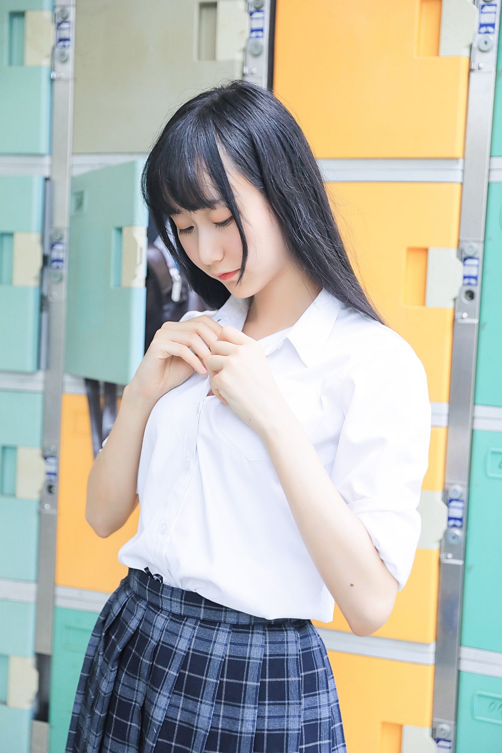 桜桃喵 - 蓝白水手服