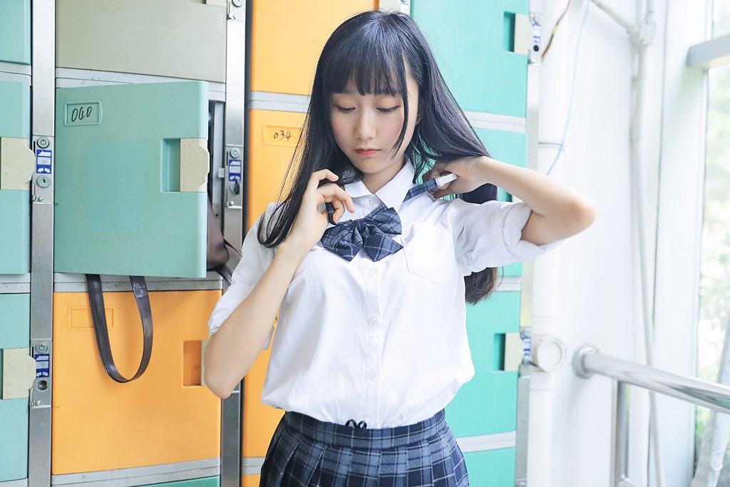 桜桃喵 - 蓝白水手服