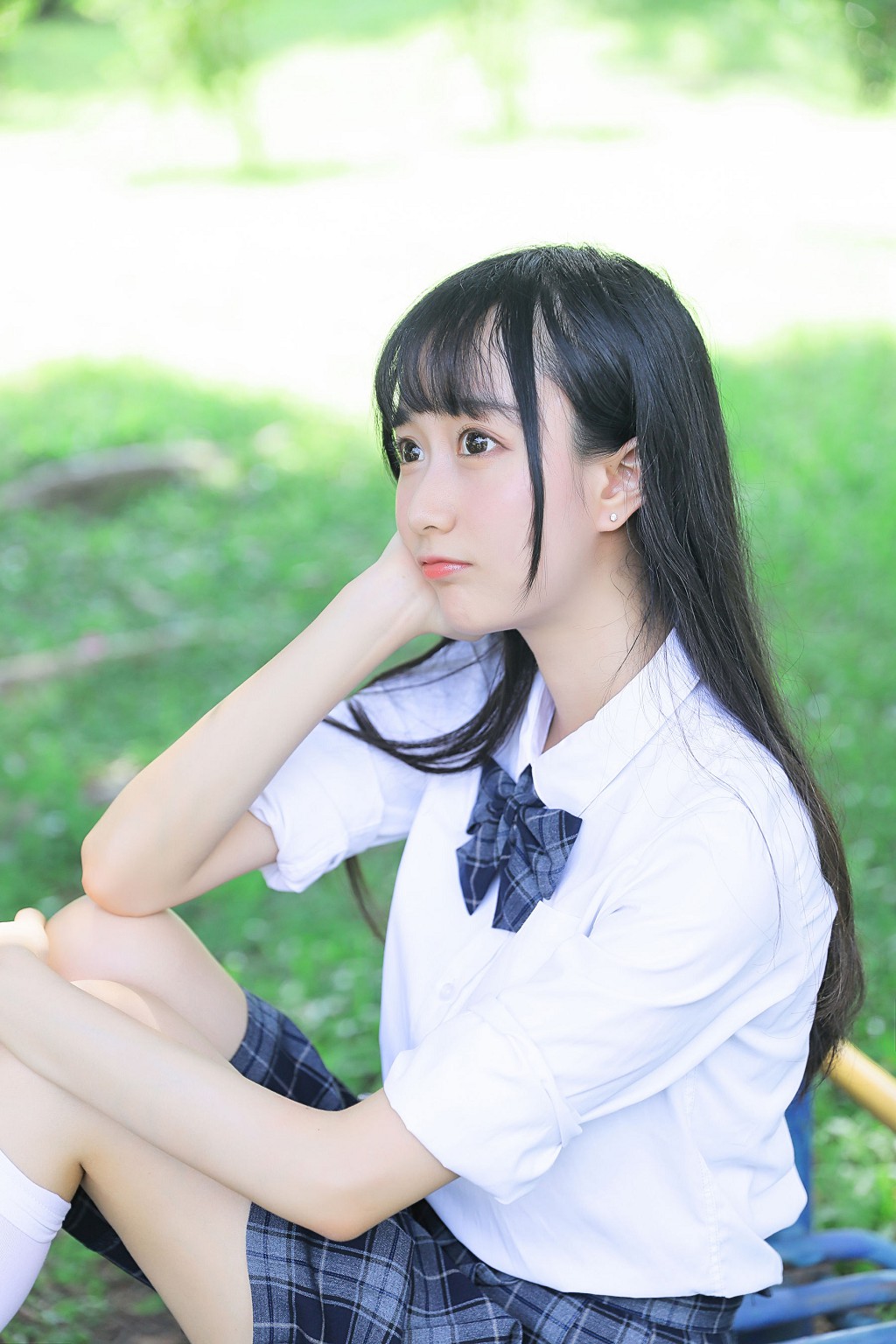 桜桃喵 - 蓝白水手服