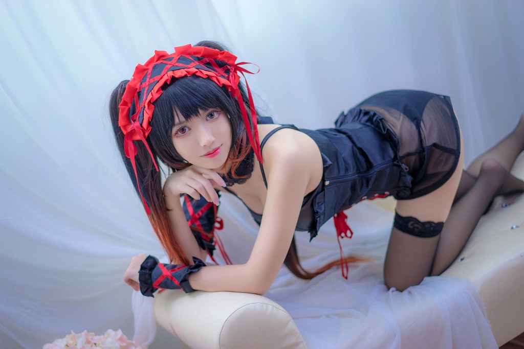 鳗鱼霏儿《兽耳+圣诞白网袜+狂三》 [Cosplay美女] 写真集[31P]