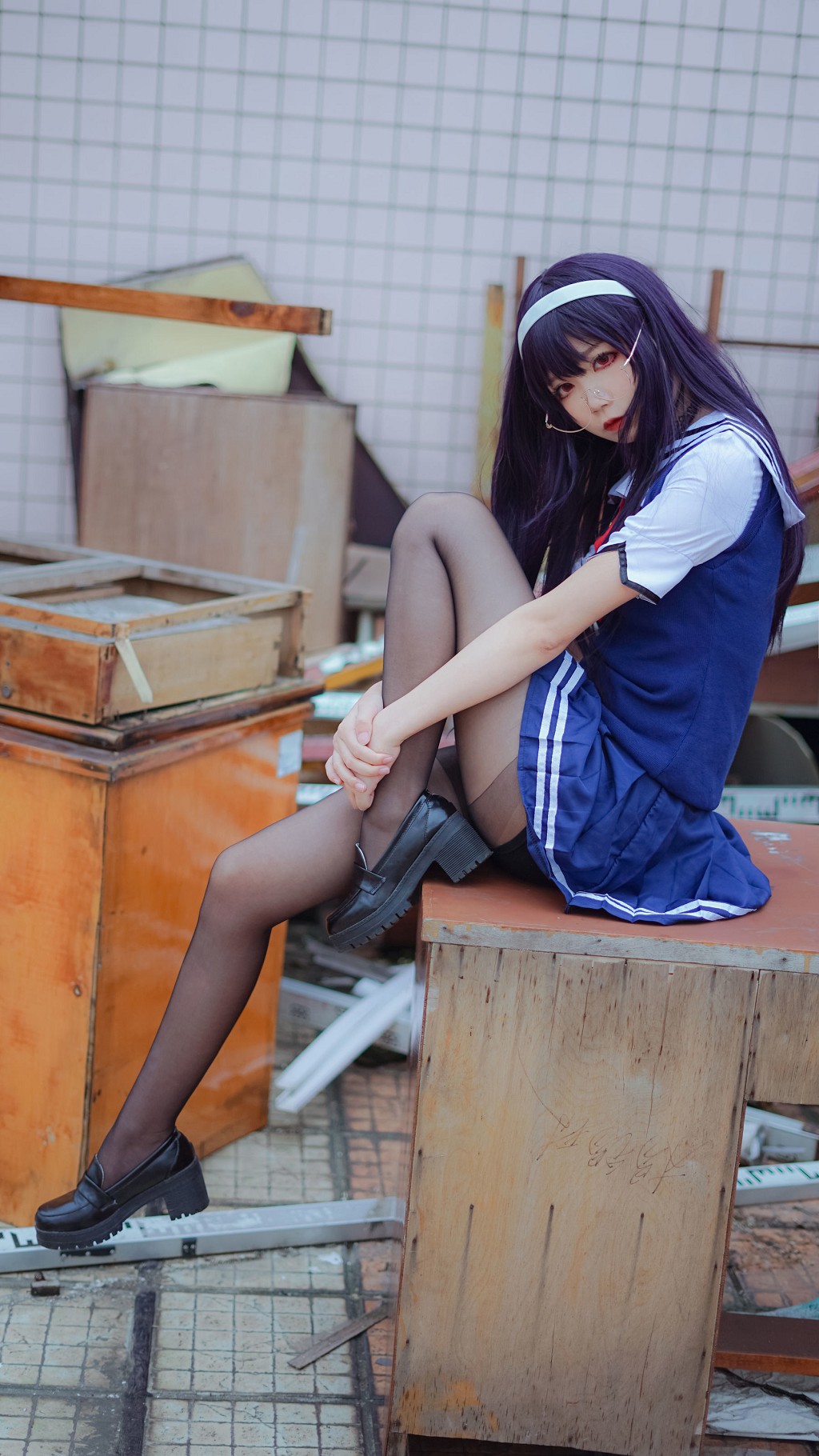 清纯少女五更百鬼《学姐校服》 [Cosplay美女] 写真集[25P]