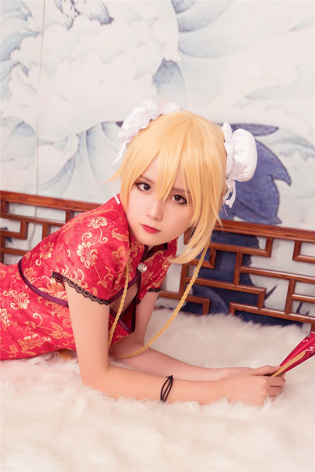 [风之领域] NO.164 红旗袍黑丝COS 写真集[40P]