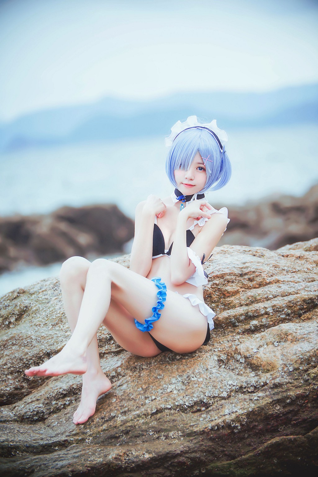 桜桃喵《蕾姆COS》 [萝莉COS] 写真集[48P]