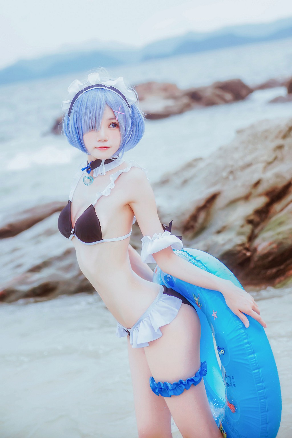 桜桃喵《蕾姆COS》 [萝莉COS] 写真集[48P]