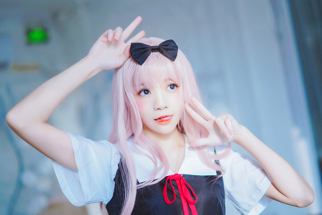 桜桃喵《藤原千花》 [萝莉COS] 写真集[48P]