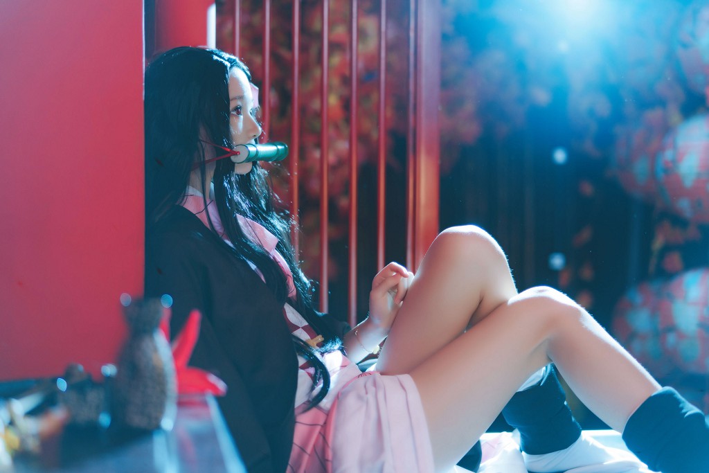 桜桃喵《灶门祢豆子 花间舞》 [Cosplay美女] 写真集[34P]